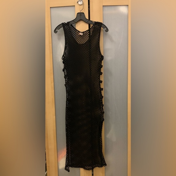Dresses & Skirts - Black fishnet stretchy dress Size 1XL